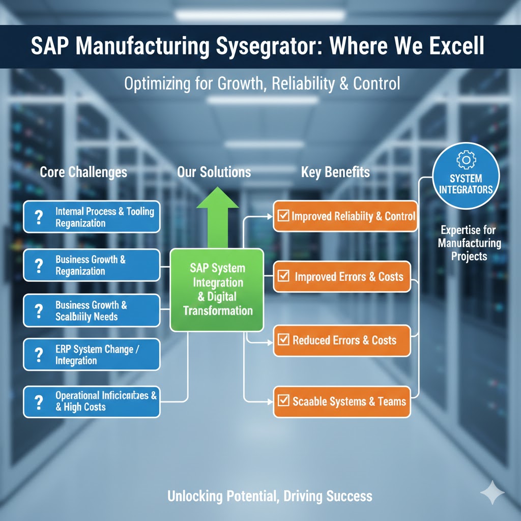 System integrator SAP manifatturiero in contesto operativo industriale